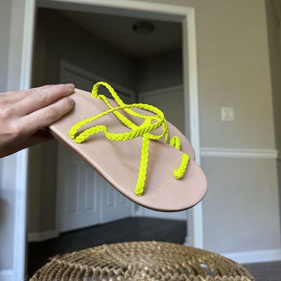 Ancient Greek Sandals Eleftheria Neon Yellow Women’s 36 NEW MSRP $285 Handmade - Picture 9 of 9